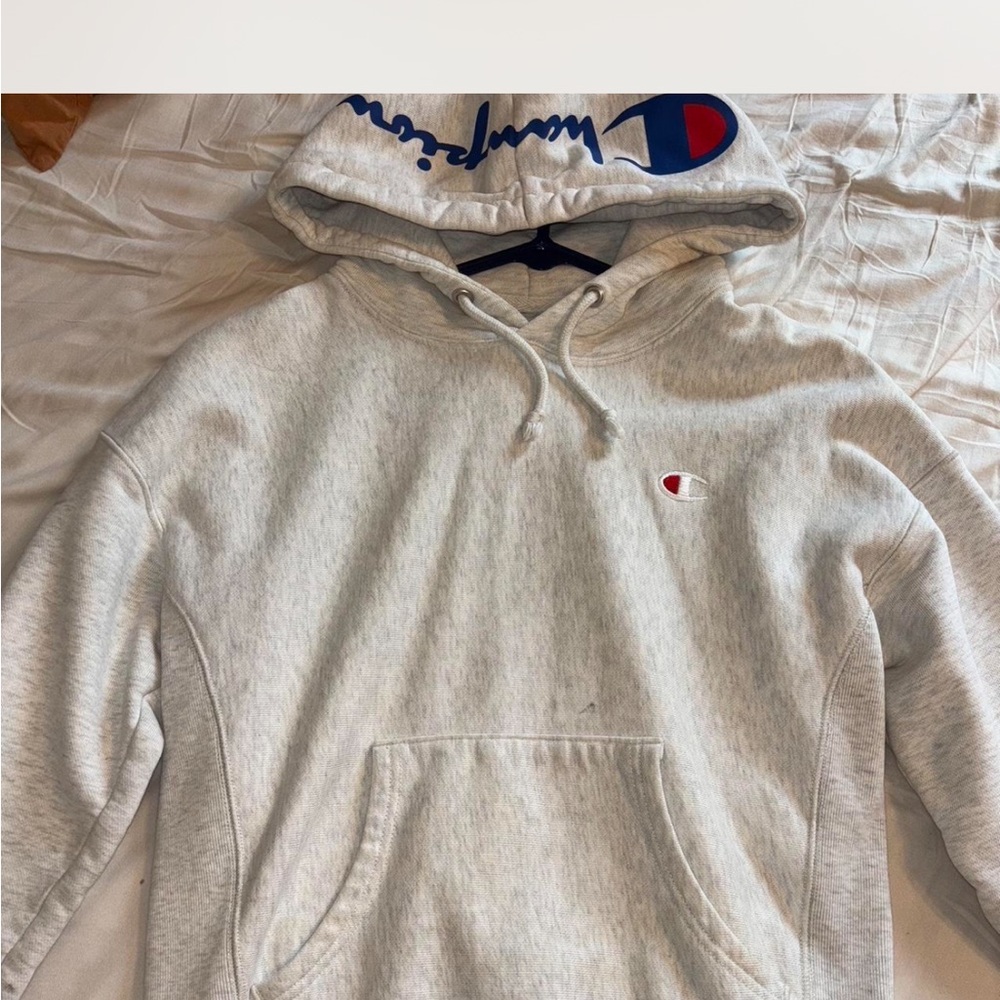 Champion Light Gray Pullover Hoodie